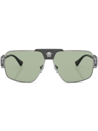 Versace Occhiali da sole oversize - Argento