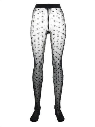 Lanvin Calze a pois - Nero