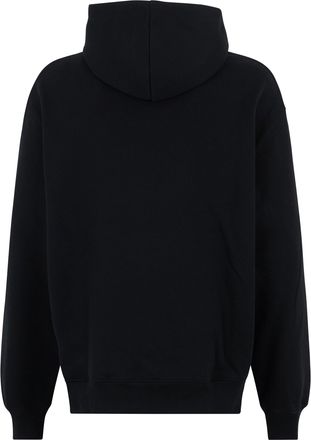 Maison Kitsun&eacute; Mens Hooded Sweatshirt Black Cotton Jumpers Sweater