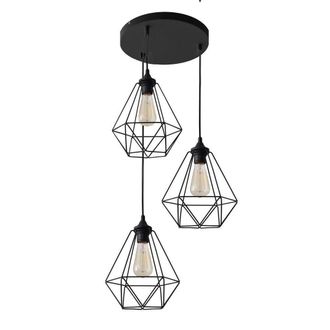 Netlighting Karo Cluster Pendant Ceiling Light Black 32cm