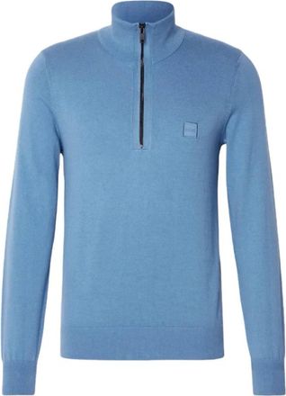 HUGO BOSS Truien & Vesten, Heren, Blauw, M, Katoen, Zetrust Sweatshirt