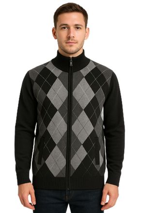 Generic UrbanFit Mens Sleeveless Diamond Pattern Knit Sweater Vest, Wool and Viscose Blend, Classic Style, M-2XL, Model 905 (UK, Alpha, XXL, Regular, Regular,