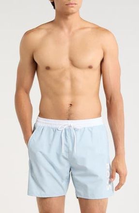 BOSS Sawfish Swim Trunks in Light/Pastel Blue at Nordstrom Rack, Size Xx-Large