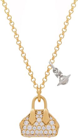 Vivienne Westwood Yasmine Crystal-embellished Pendant Necklace - Gold - One Size