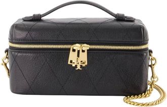 Tory Burch Tassen, Dames, Zwart, ONE Size, Charlie Quilted East-West Vanity Case