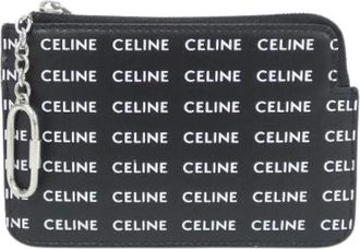 Celine Pre-owned Wallets, male, Black, Size: ONE SIZE Pre-owned Coated Canvas Coin Key Case