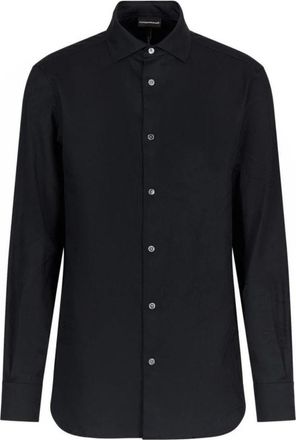 Emporio Armani Zwarte Casual Overhemden 3R1C861Nvyz 0999 - Heren - Zakelijke Overhemden - Zwart - M - Overhemden