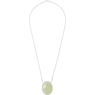 LI&Eacute; STUDIO The Julia Pendant Necklace in Green Serpentine at Nordstrom