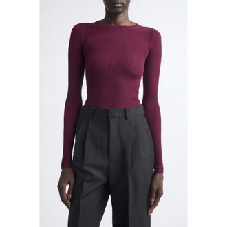 Jil Sander Lightweight Wool Crewneck Sweater in Cherry at Nordstrom, Size 40