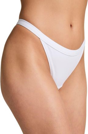 Hunkemöller Cotton Thong in Bright White at Nordstrom, Size X-Small