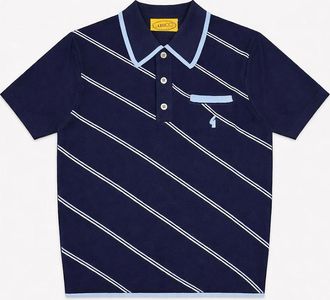 Gabicci Vintage 1973 Mens Gabicci Vintage Connett Archive Knit Polo Shirt - Navy - Size: 40