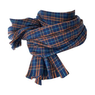 Generic Scarf Plaid Large Scarf Classic Warm Soft Large Blanket Wrap Shawl Watch Plaid Navy A