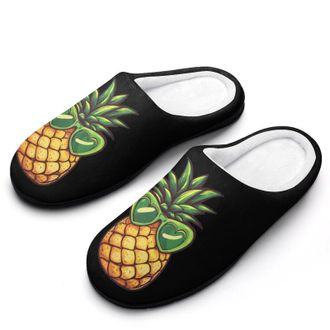 Generic Pineapple Womens Slippers Warm House Slippers Indoor House Shoes with Anti-Skid Rubber Sole