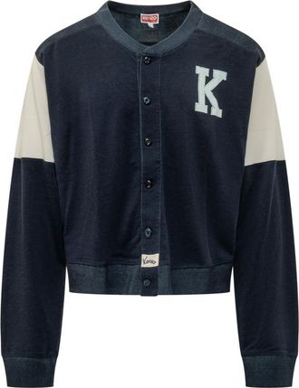 Kenzo Blue Regular Varsity Cardigan
