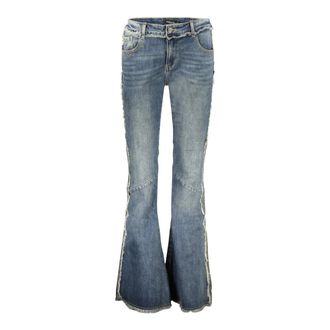 Desigual Duol Flared Jeans - Dames - Flared Jeans - Blauw - M - Katoen - Jeans