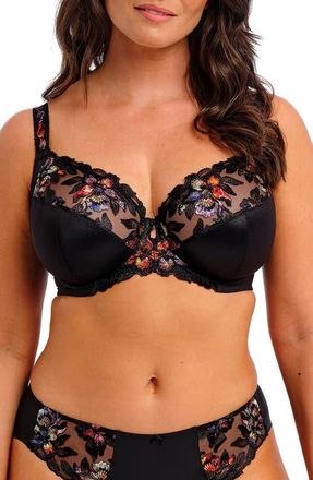 Fantasie Magdalena Underwire Side Support Bra in Noir at Nordstrom, Size 32Gg