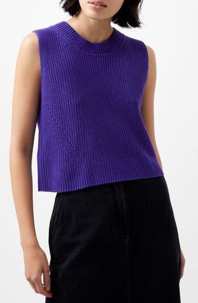 French Connection Mozart Crop Sweater Vest in Cobalt Violet at Nordstrom Rack, Size X-Small