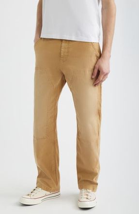 Corridor Double Knee Stretch Cotton Carpenter Pants in Gold at Nordstrom, Size 29
