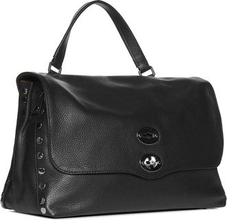 Zanellato Womens Leather Shoulder Bag Postina Black Bovine (top Grain) Handbags Hand