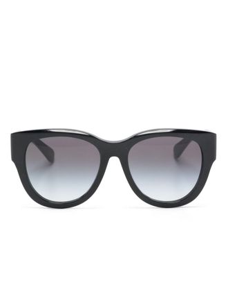 Chloé logo-print round-frame sunglasses - Black