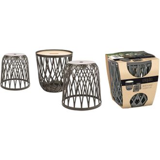 Prosperplast set mobili multifunzione 2+1 uniqubo iku bs 3 tavolo e 2 sedute