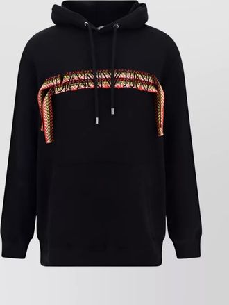 Lanvin oversized appliqué logo hoodie