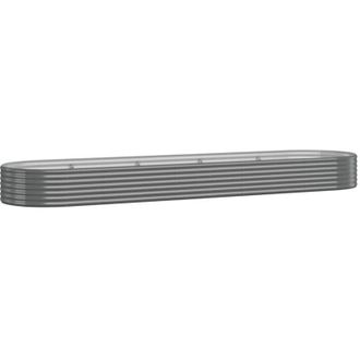 vidaXL Jardinera Arriate Acero Galvanizado Gris 396x100x36 Cm Vidaxl