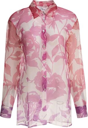 Sleep No More Blusa in seta a fiori - Toni neutri