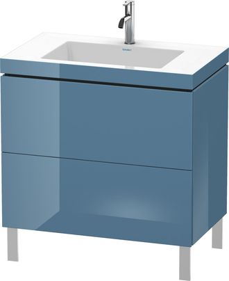 Duravit Lavabo Para Muebles Duravit L-cube C-bonded Con Base De Pie, 80x48 Cm, 2 Extra&iacute;bles, Sin Rebosadero, 1 Agujero Para Grifo, Color: Laca De Alto Brillo 