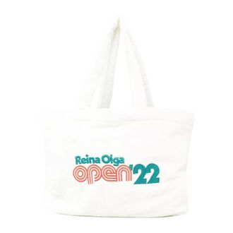 Reina Olga Bag With Logo - female - Reina Olga - Shopping Bags - White - ONE SIZE - Bags