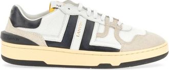 Lanvin White Lace Up Sneakers