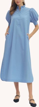 Entro Colette Midi Dress In Light Blue