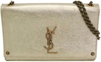 Saint Laurent Pre-owned Clutches, female, Yellow, Size: ONE SIZE Pre-owned Leather Shoulder Bag