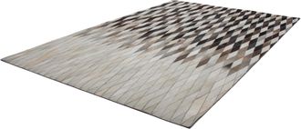 Kayoom Fellteppich »Lavish 510« rechteckig 8 mm Höhe Patchwork-echtes Leder-Fell, Wohnzimmer