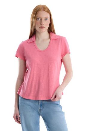 Wilt Short Sleeve Polo Tee in Pink Lemonade at Nordstrom, Size X-Small