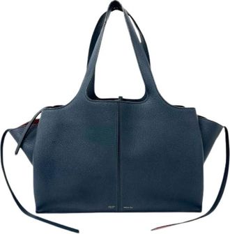 Celine Pre-owned Trifold Tote Bag - Dames - Vintage Shopper - Blauw - ONE Size - Leer - Vintage