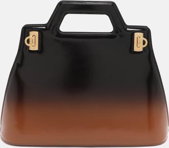 Ferragamo Wanda Brown Ombre Leather Tote