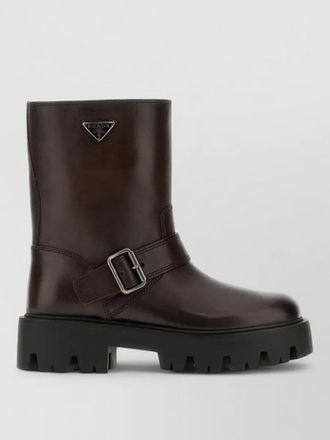 Prada leather ankle boots