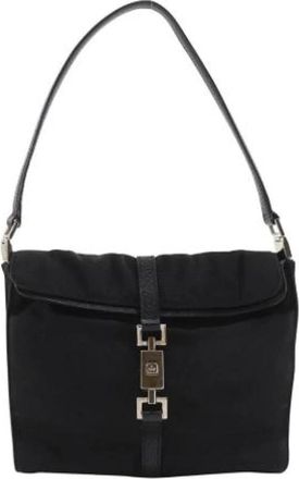 Gucci Pre-owned Shoulder Bags, female, Black, Size: ONE SIZE Pre-owned Nylon Shoulder Bag