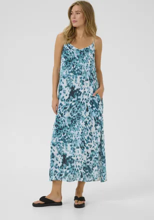 Kaffe Jurk Regular fit Teal Leopard Print teal
