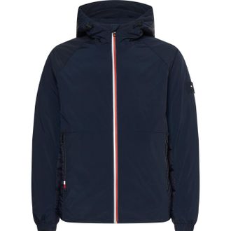 Tommy Hilfiger Jas winter Mix Media Hooded Jacket Blauw