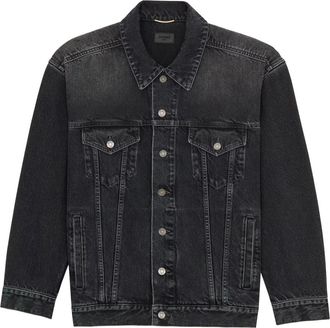 Saint Laurent Jassen, Dames, Zwart, S, Denim, Denim Jassen