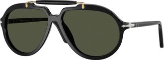 Persol Green Pilot Unisex Sunglasses PO0202S 95/31 57
