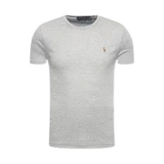 Polo Ralph Lauren T-Shirts, male, Gray, Size: M Pima T-Shirt with Pony Logo