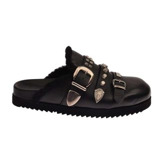 John Richmond Schoenen, Heren, Zwart, 43 EU, Leer, Slippers