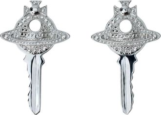 Vivienne Westwood Curzio Earrings - female - Vivienne Westwood - Earrings - Gray - ONE SIZE - Accessories