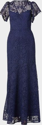 Shoshanna Manuela A-Line Floral Lace Gown