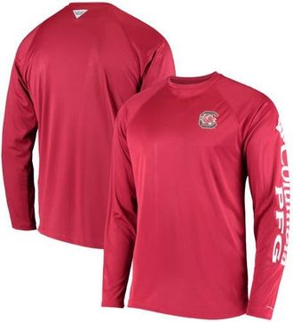 Columbia Mens Columbia Garnet South Carolina Gamecocks Terminal Tackle Omni-Shade Raglan Long Sleeve T-Shirt at Nordstrom, Size Xx-Large