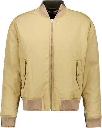 Marni Beige Twill Bomberjack met Contrasterende Achterkant - Heren - Bomber jackets - Beige - S - Katoen - Jassen