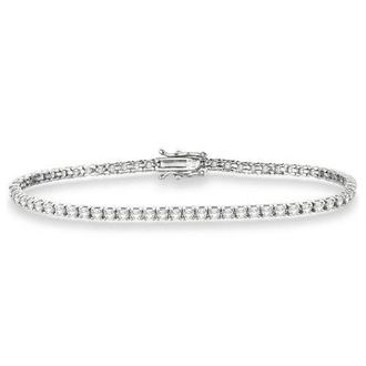 Allurez Eternity Lab Diamond Tennis Bracelet 14k in White Gold at Nordstrom, Size 7